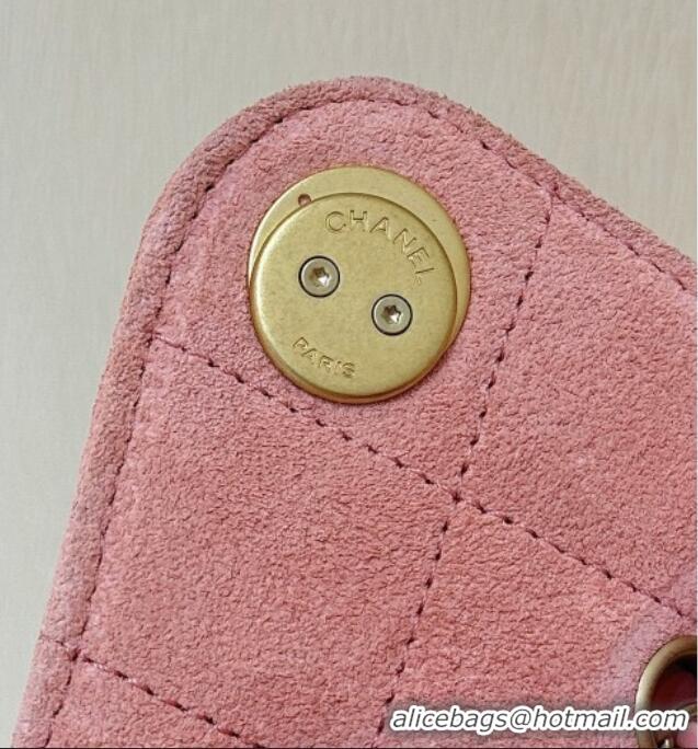 Well Crafted Chanel 25 Mini Handbag in Suede Calfskin AS5631 Pink 2026 Top Quality