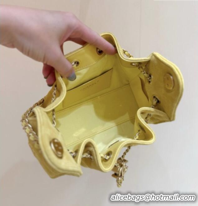 Most Popular Chanel 25 Mini Handbag in Suede Calfskin AS5631 Yellow 2026 Top Quality