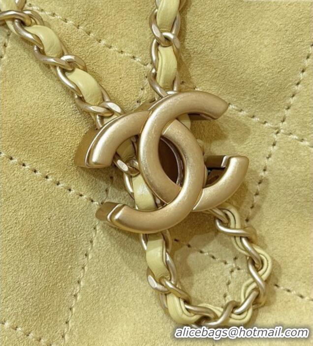 Most Popular Chanel 25 Mini Handbag in Suede Calfskin AS5631 Yellow 2026 Top Quality