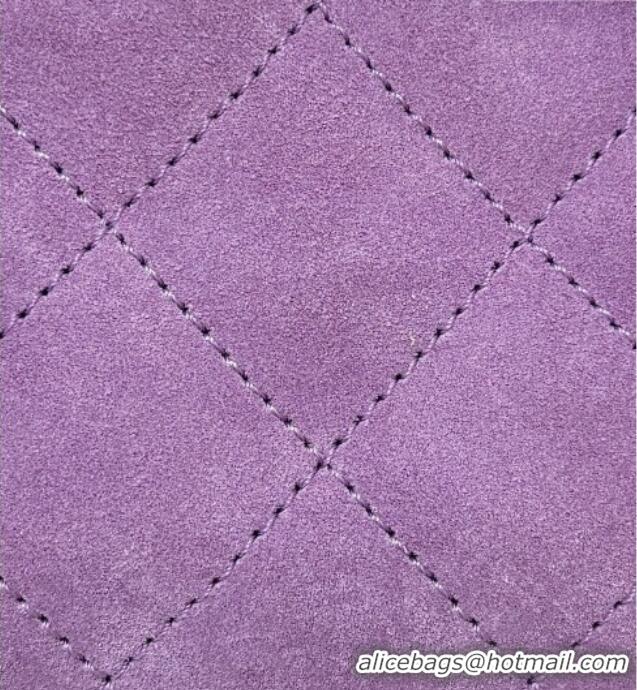 Best Price Chanel 25 Mini Handbag in Suede Calfskin AS5631 Purple 2026 Top Quality