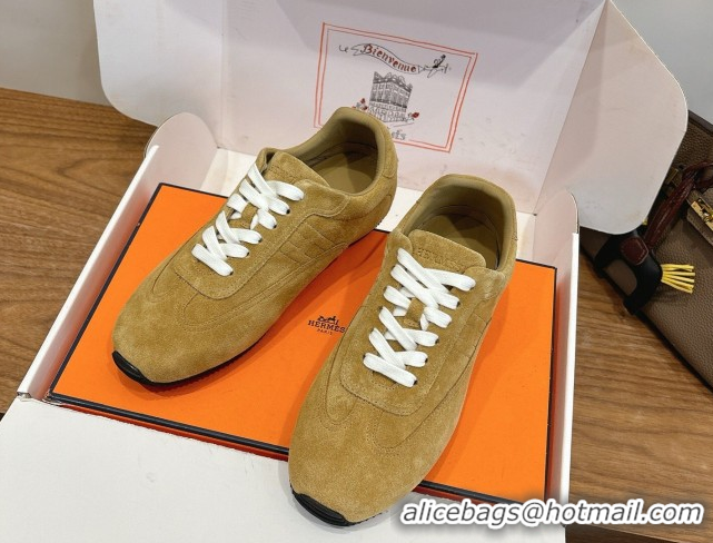 Most Popular Hermes Master Sneakers in Suede Yellow 2026 H261010