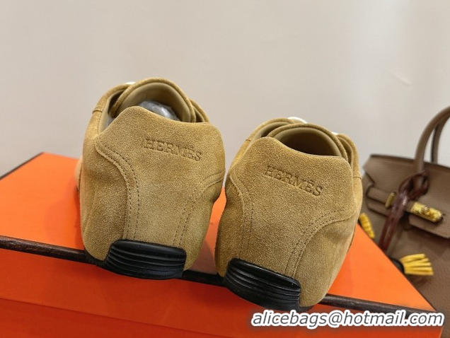 Most Popular Hermes Master Sneakers in Suede Yellow 2026 H261010