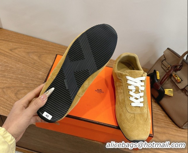 Most Popular Hermes Master Sneakers in Suede Yellow 2026 H261010