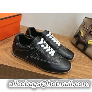 Purchase Hermes Master Sneakers in Calfskin Leather Black 2026 H261010