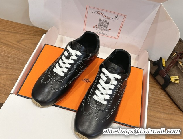 Purchase Hermes Master Sneakers in Calfskin Leather Black 2026 H261010