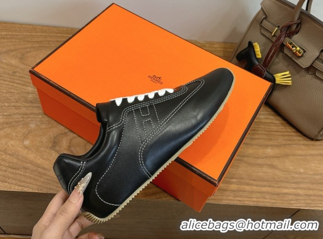 Purchase Hermes Master Sneakers in Calfskin Leather Black 2026 H261010