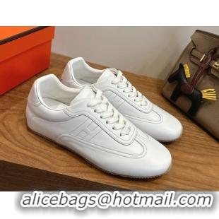 Discount Hermes Master Sneakers in Calfskin Leather White 2026 H261010