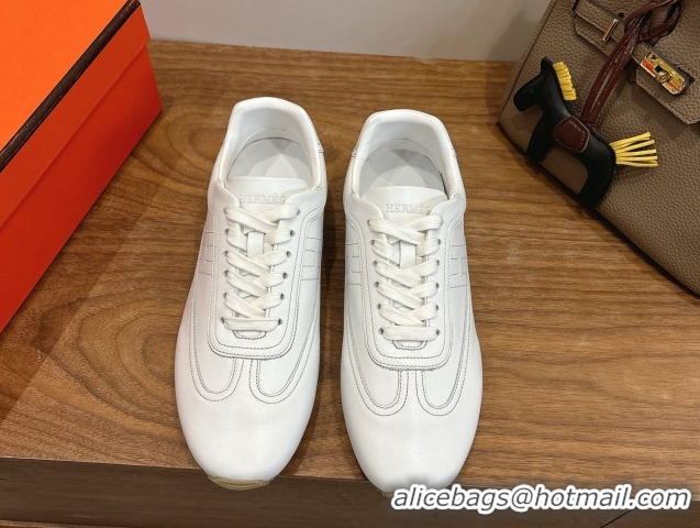 Discount Hermes Master Sneakers in Calfskin Leather White 2026 H261010