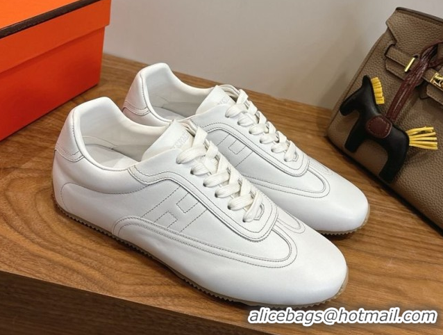 Discount Hermes Master Sneakers in Calfskin Leather White 2026 H261010