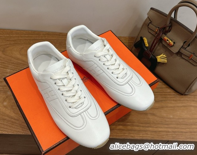 Discount Hermes Master Sneakers in Calfskin Leather White 2026 H261010