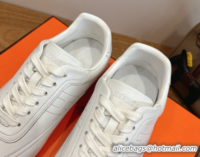 Discount Hermes Master Sneakers in Calfskin Leather White 2026 H261010