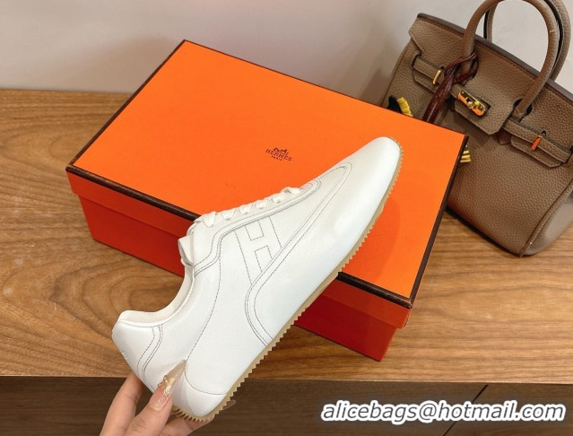 Discount Hermes Master Sneakers in Calfskin Leather White 2026 H261010
