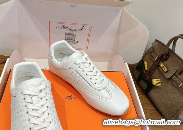 Discount Hermes Master Sneakers in Calfskin Leather White 2026 H261010