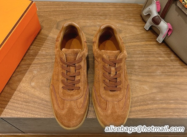 Low Price Hermes Match Sneakers in Suede Tan Brown 2026 H261863