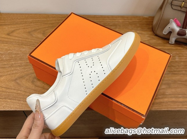 Best Price Hermes Match Sneakers in Calfskin Leather White Upper 2026 H261863