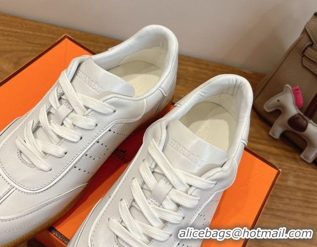 Best Price Hermes Match Sneakers in Calfskin Leather White Upper 2026 H261863