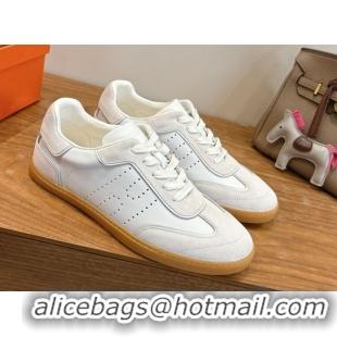Super Quality Hermes Match Sneakers in Suede and Calfskin Leather White/Grey 2026 H261863
