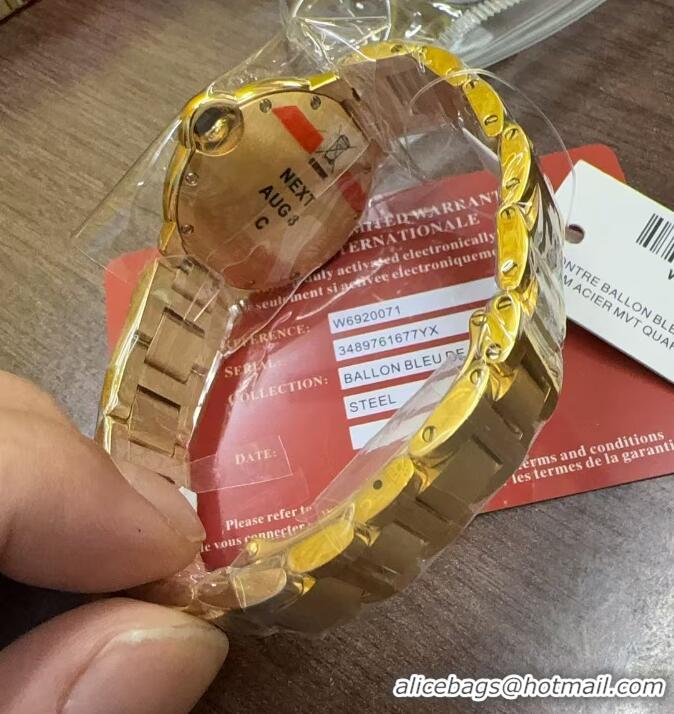 Luxury Cheap Cartier Swiss Quartz Mother-of-pearl 36mm Dial C56213 Gold