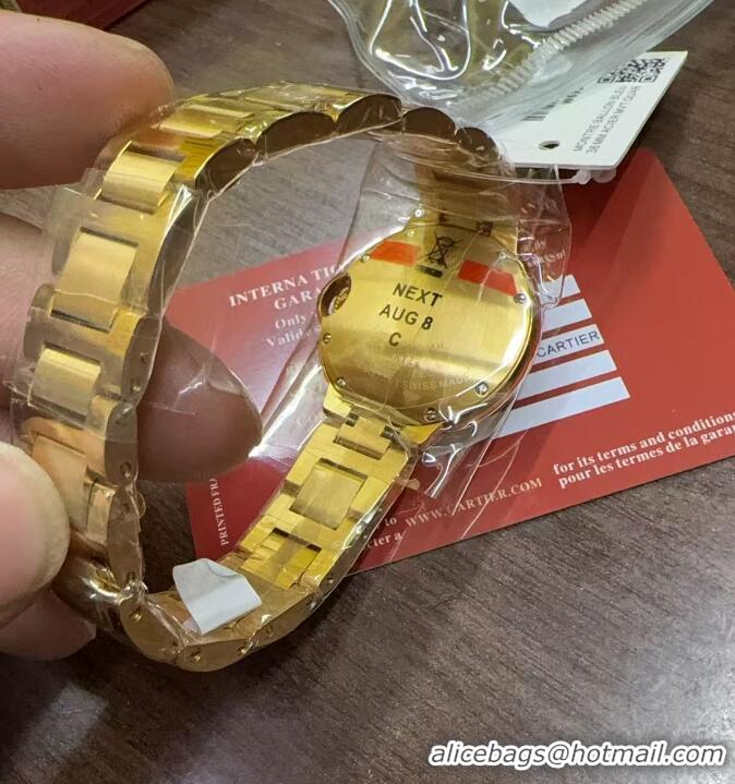 Luxury Cheap Cartier Swiss Quartz Mother-of-pearl 36mm Dial C56213 Gold