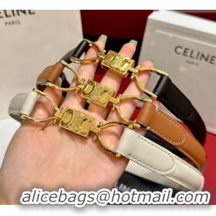 Shop Inexpensive Celine Calfskin Belt 1.8cm C71126 2025