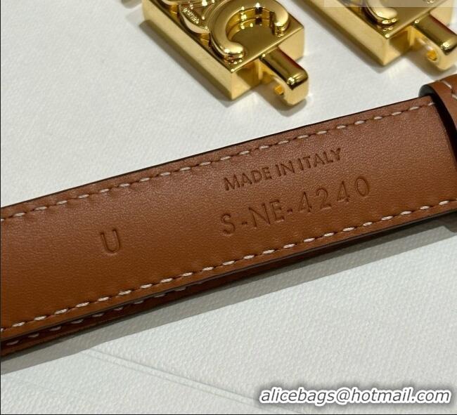Shop Inexpensive Celine Calfskin Belt 1.8cm C71126 2025