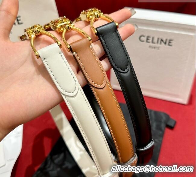 Shop Inexpensive Celine Calfskin Belt 1.8cm C71126 2025