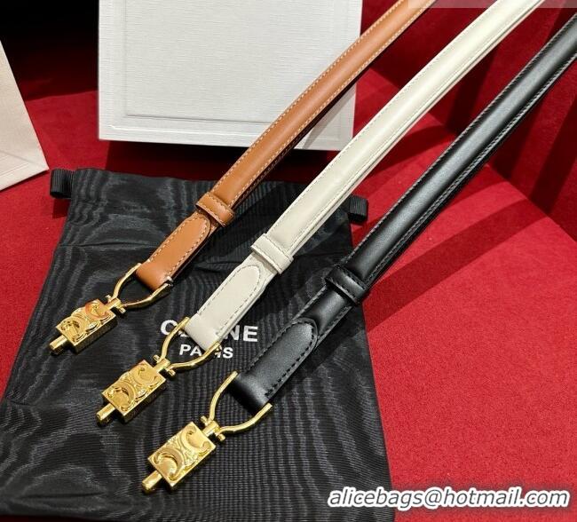 Shop Inexpensive Celine Calfskin Belt 1.8cm C71126 2025