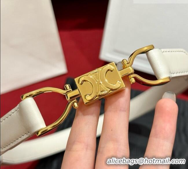 Shop Inexpensive Celine Calfskin Belt 1.8cm C71126 2025