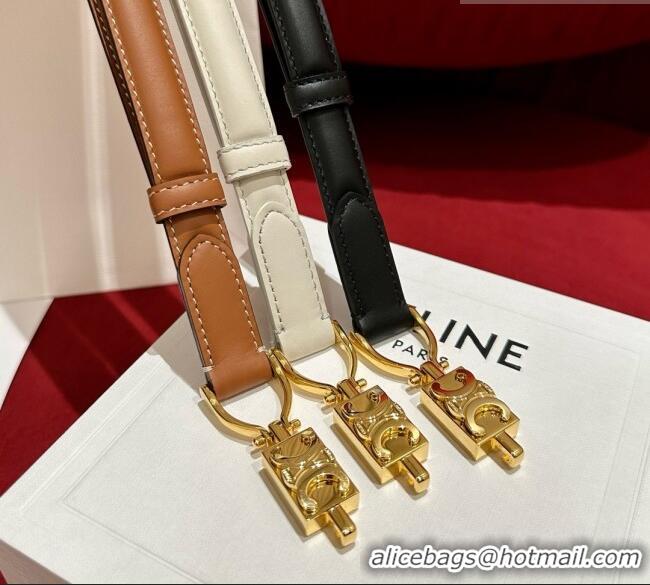 Shop Inexpensive Celine Calfskin Belt 1.8cm C71126 2025