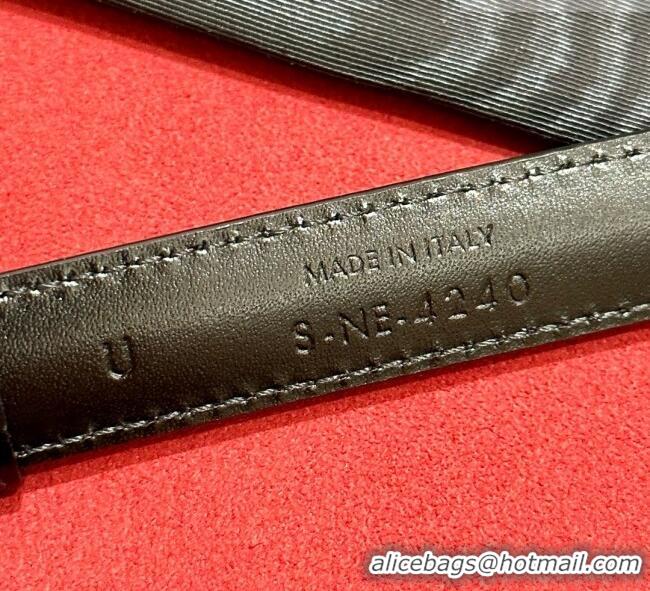 ​Famous Brand  Celine Calfskin Belt 1.8cm C71201 Black 2025