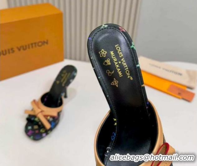 Durable Louis Vuitton LV x TM 6AM Heel Slides Sandal 9cm Black 2026 1AJSD9