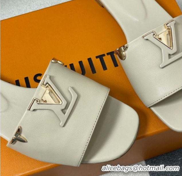 Low Cost Louis Vuitton LV Mare Flat Slides Sandal Grey 2026 1AITQM