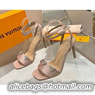Good Looking Louis Vuitton Gala Heel Sandals 9cm in Satin with Monogram Flower Nude 2026 1AIUVK