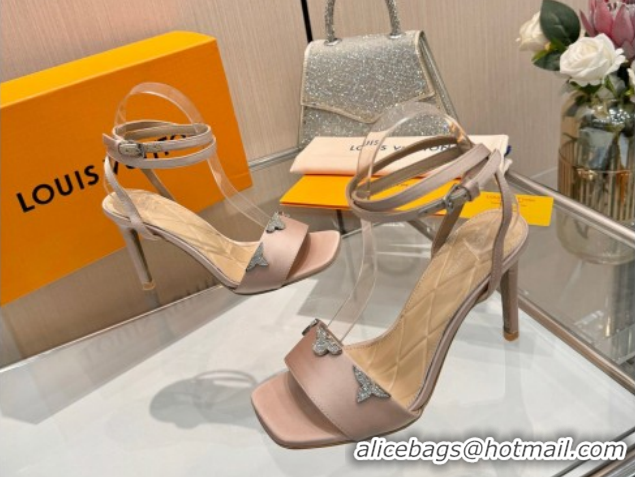 Good Looking Louis Vuitton Gala Heel Sandals 9cm in Satin with Monogram Flower Nude 2026 1AIUVK