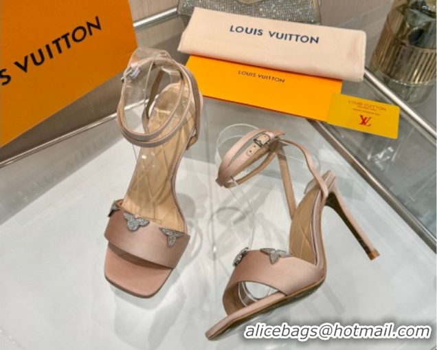 Good Looking Louis Vuitton Gala Heel Sandals 9cm in Satin with Monogram Flower Nude 2026 1AIUVK