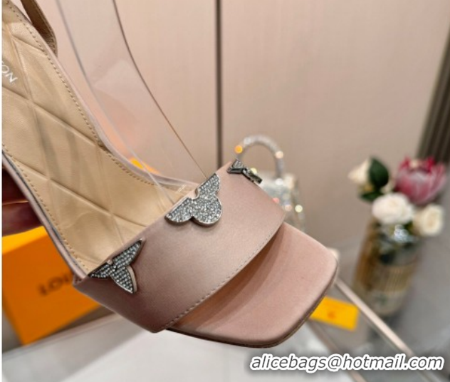 Good Looking Louis Vuitton Gala Heel Sandals 9cm in Satin with Monogram Flower Nude 2026 1AIUVK