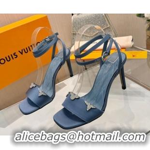 Best Product Louis Vuitton Gala Heel Sandals 9cm in Satin with Monogram Flower Blue 2026 1AIUVK
