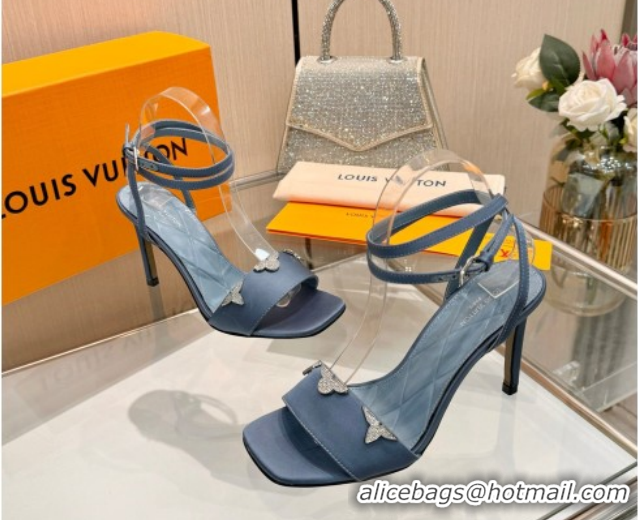 Best Product Louis Vuitton Gala Heel Sandals 9cm in Satin with Monogram Flower Blue 2026 1AIUVK