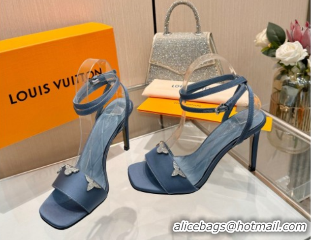 Best Product Louis Vuitton Gala Heel Sandals 9cm in Satin with Monogram Flower Blue 2026 1AIUVK