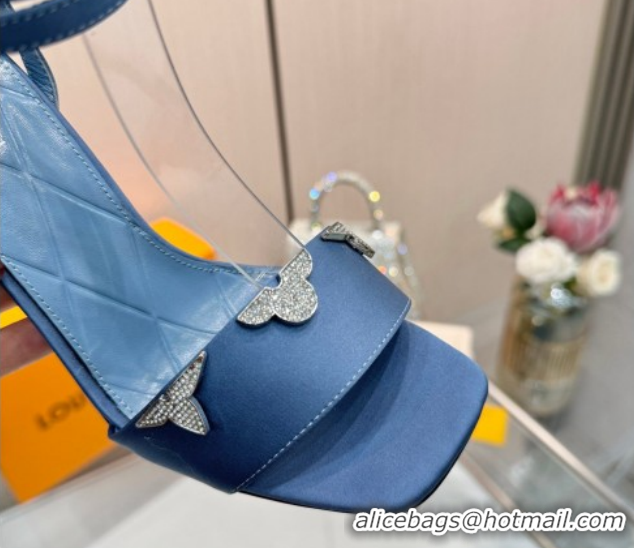 Best Product Louis Vuitton Gala Heel Sandals 9cm in Satin with Monogram Flower Blue 2026 1AIUVK