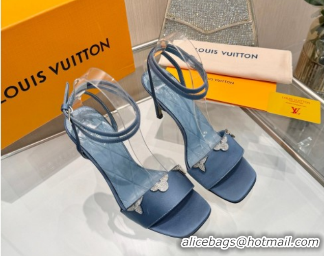 Best Product Louis Vuitton Gala Heel Sandals 9cm in Satin with Monogram Flower Blue 2026 1AIUVK