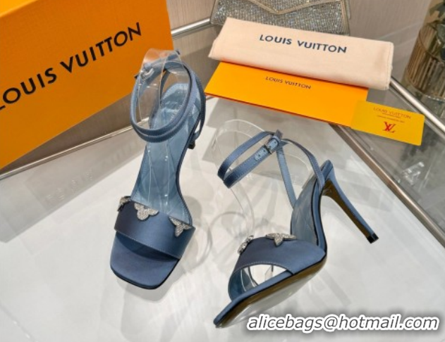 Best Product Louis Vuitton Gala Heel Sandals 9cm in Satin with Monogram Flower Blue 2026 1AIUVK