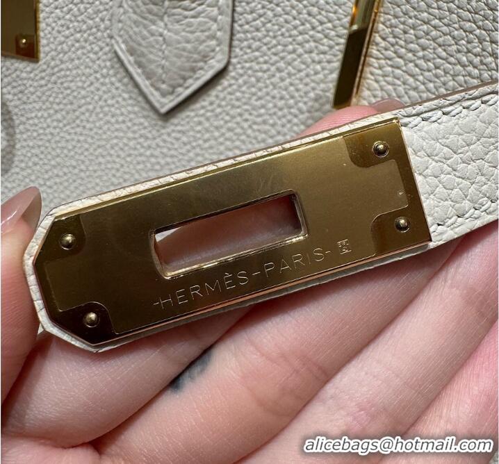 Reasonable Price Hermes Birkin 35cm Bag in Togo Leather HB35 White/Gold
