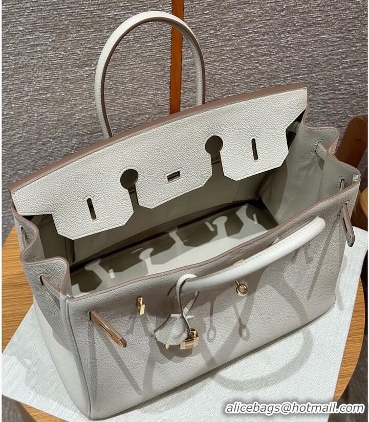 Reasonable Price Hermes Birkin 35cm Bag in Togo Leather HB35 White/Gold