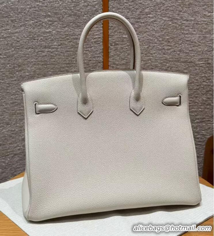 Reasonable Price Hermes Birkin 35cm Bag in Togo Leather HB35 White/Gold