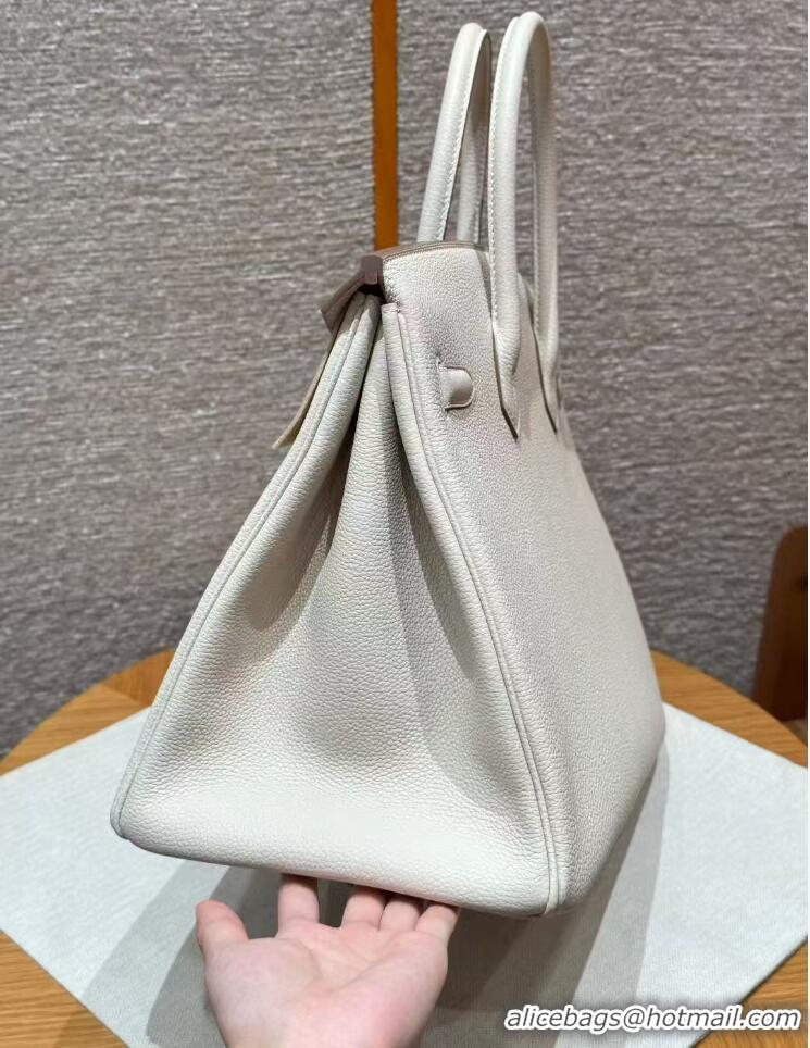 Reasonable Price Hermes Birkin 35cm Bag in Togo Leather HB35 White/Gold