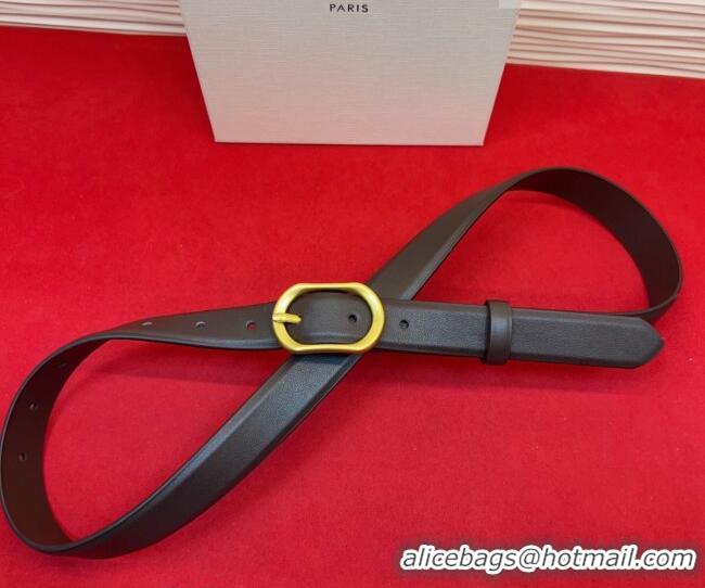 Top Grade Celine Triomphe Medium Belt 2.5cm with Pin Buckle in Calfskin Leather CE031601 Dark Brown 2026
