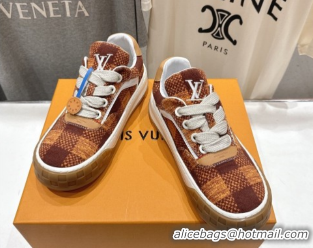 Charming Louis Vuitton LV Tilted Sneakers in Damier Canvas Yellow 2026 1AJTJ9