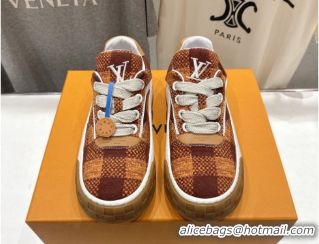 Charming Louis Vuitton LV Tilted Sneakers in Damier Canvas Yellow 2026 1AJTJ9