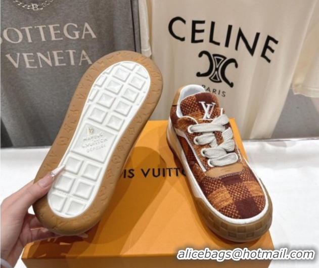 Charming Louis Vuitton LV Tilted Sneakers in Damier Canvas Yellow 2026 1AJTJ9